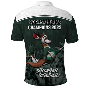 South Africa Rugby Polo Shirt Springboks 4th Champions World Cup Proud Bokke