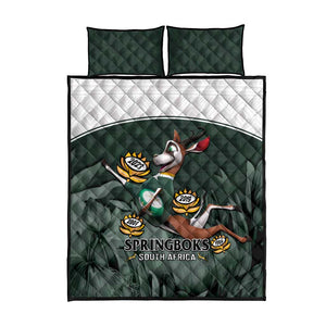 South Africa Rugby Quilt Bed Set Springboks 4th Champions World Cup Proud Bokke