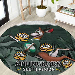 South Africa Rugby Round Carpet Springboks 4th Champions World Cup Proud Bokke