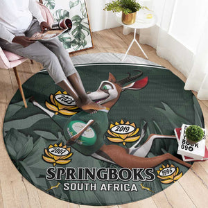 South Africa Rugby Round Carpet Springboks 4th Champions World Cup Proud Bokke