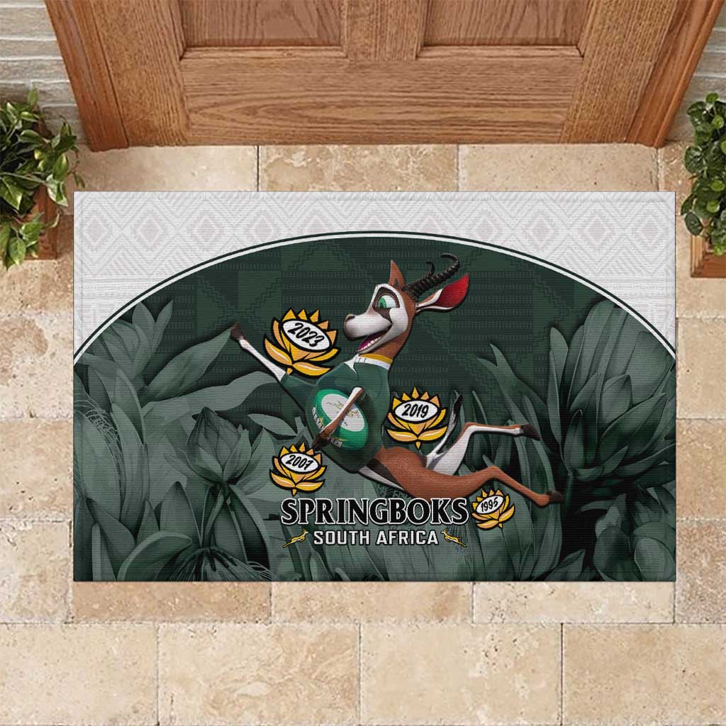 South Africa Rugby Rubber Doormat Springboks 4th Champions World Cup Proud Bokke