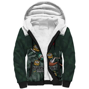 South Africa Rugby Sherpa Hoodie Springboks 4th Champions World Cup Proud Bokke