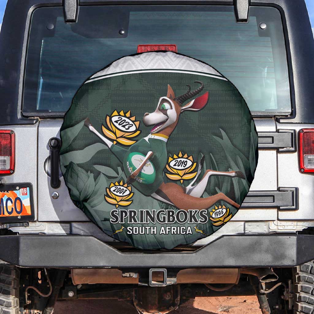 South Africa Rugby Spare Tire Cover Springboks 4th Champions World Cup Proud Bokke