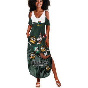 South Africa Rugby Summer Maxi Dress Springboks 4th Champions World Cup Proud Bokke