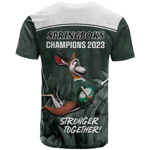 South Africa Rugby T shirt Springboks 4th Champions World Cup Proud Bokke