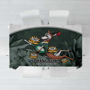 South Africa Rugby Tablecloth Springboks 4th Champions World Cup Proud Bokke