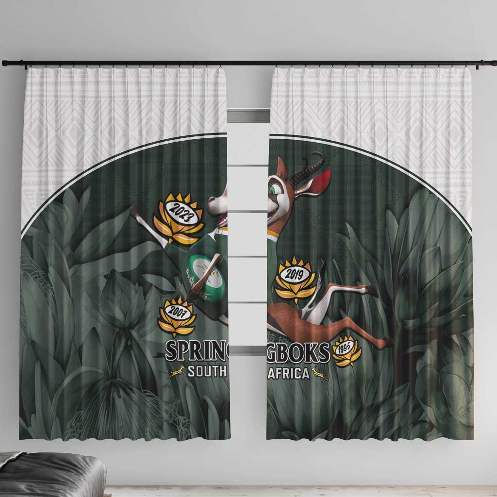 South Africa Rugby Window Curtain Springboks 4th Champions World Cup Proud Bokke