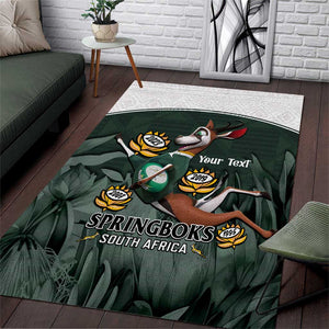 Custom South Africa Rugby Area Rug Springboks 4th Champions World Cup Proud Bokke