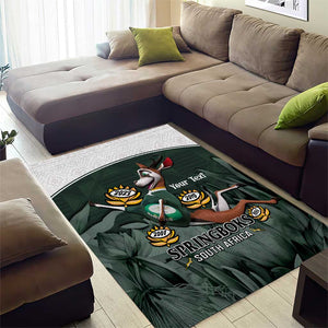 Custom South Africa Rugby Area Rug Springboks 4th Champions World Cup Proud Bokke