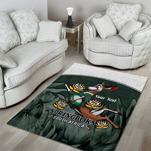 Custom South Africa Rugby Area Rug Springboks 4th Champions World Cup Proud Bokke