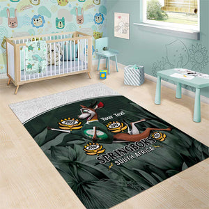 Custom South Africa Rugby Area Rug Springboks 4th Champions World Cup Proud Bokke