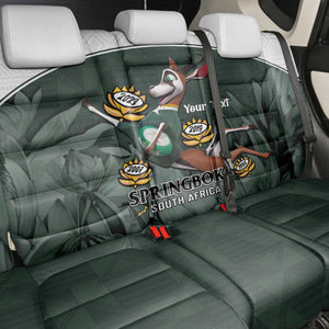 Custom South Africa Rugby Back Car Seat Cover Springboks 4th Champions World Cup Proud Bokke