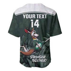 Custom South Africa Rugby Baseball Jersey Springboks 4th Champions World Cup Proud Bokke