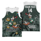 Custom South Africa Rugby Basketball Jersey Springboks 4th Champions World Cup Proud Bokke LT14
