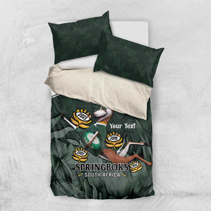 Custom South Africa Rugby Bedding Set Springboks 4th Champions World Cup Proud Bokke