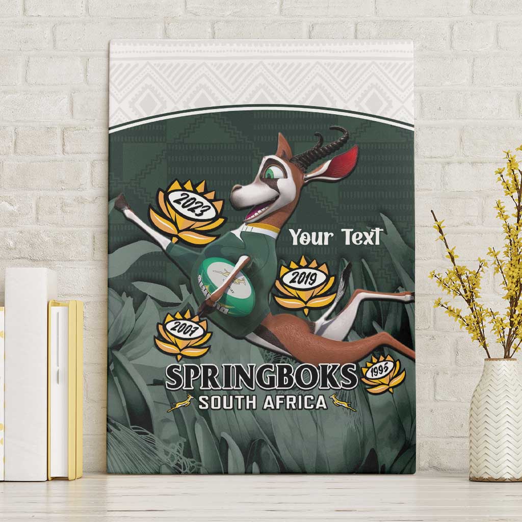 Custom South Africa Rugby Canvas Wall Art Springboks 4th Champions World Cup Proud Bokke