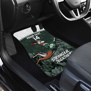 Custom South Africa Rugby Car Mats Springboks 4th Champions World Cup Proud Bokke