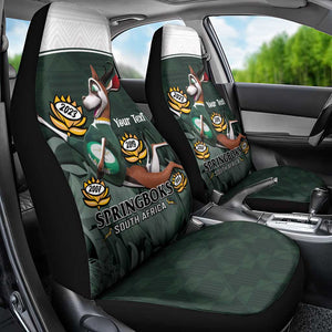 Custom South Africa Rugby Car Seat Cover Springboks 4th Champions World Cup Proud Bokke