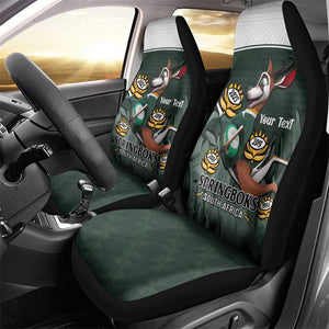 Custom South Africa Rugby Car Seat Cover Springboks 4th Champions World Cup Proud Bokke