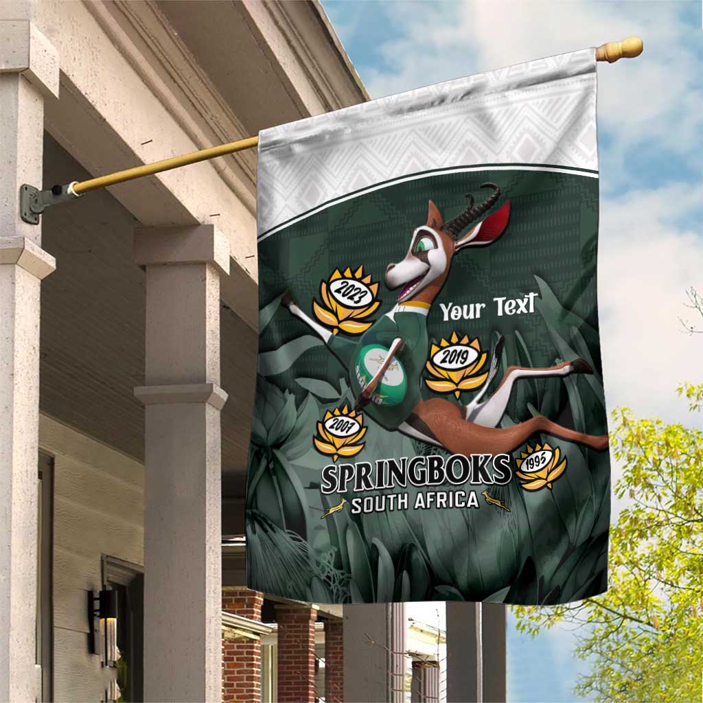 Custom South Africa Rugby Garden Flag Springboks 4th Champions World Cup Proud Bokke