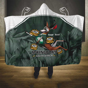 Custom South Africa Rugby Hooded Blanket Springboks 4th Champions World Cup Proud Bokke