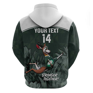 Custom South Africa Rugby Hoodie Springboks 4th Champions World Cup Proud Bokke