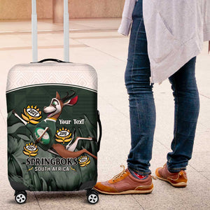 Custom South Africa Rugby Luggage Cover Springboks 4th Champions World Cup Proud Bokke