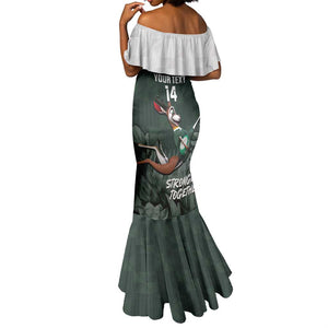 Custom South Africa Rugby Mermaid Dress Springboks 4th Champions World Cup Proud Bokke