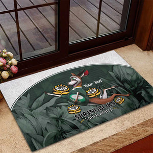 Custom South Africa Rugby Rubber Doormat Springboks 4th Champions World Cup Proud Bokke