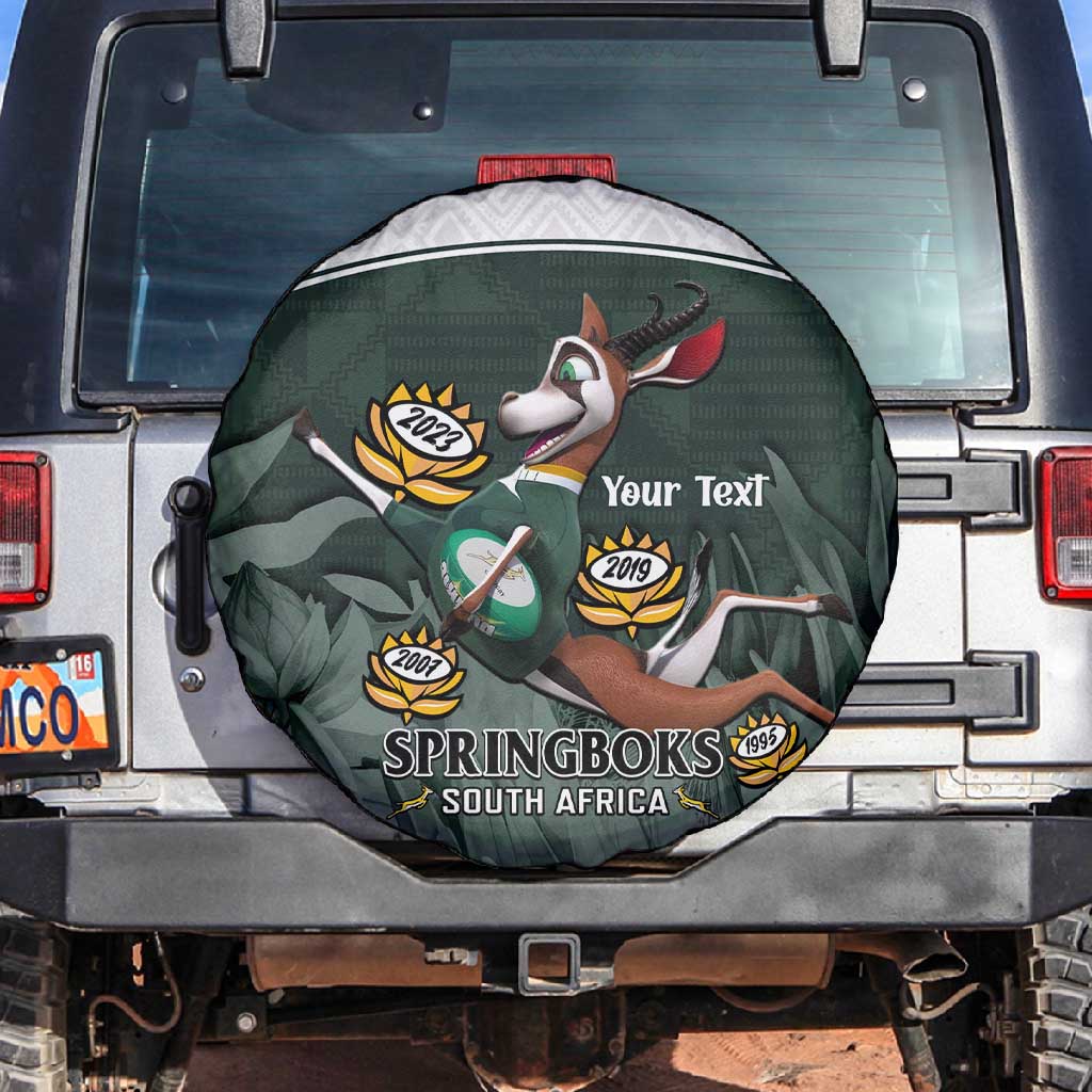 Custom South Africa Rugby Spare Tire Cover Springboks 4th Champions World Cup Proud Bokke