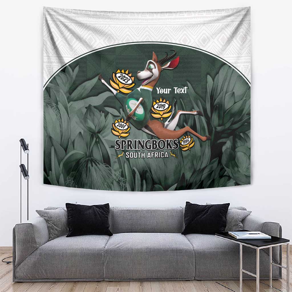 Custom South Africa Rugby Tapestry Springboks 4th Champions World Cup Proud Bokke