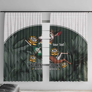 Custom South Africa Rugby Window Curtain Springboks 4th Champions World Cup Proud Bokke