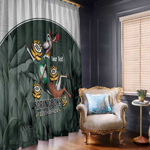 Custom South Africa Rugby Window Curtain Springboks 4th Champions World Cup Proud Bokke