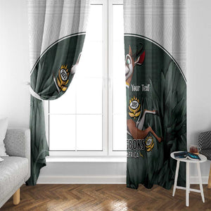 Custom South Africa Rugby Window Curtain Springboks 4th Champions World Cup Proud Bokke