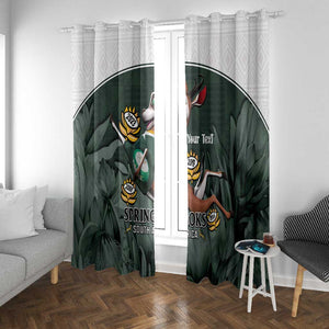 Custom South Africa Rugby Window Curtain Springboks 4th Champions World Cup Proud Bokke