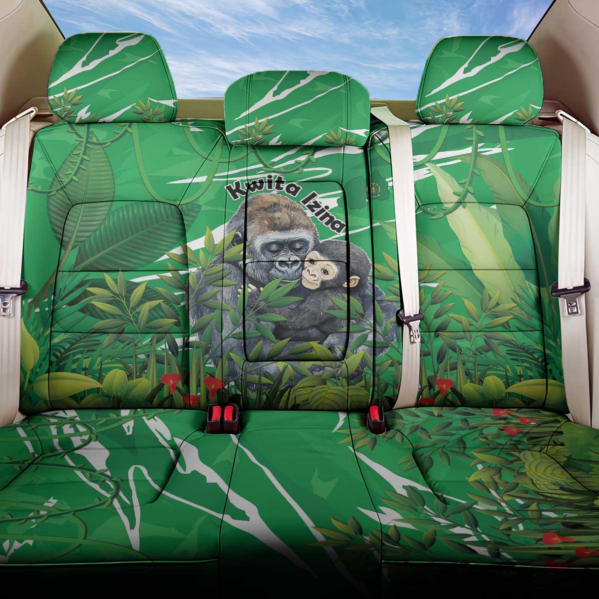 Rwanda Kwita Izina 2025 Back Car Seat Cover Gorilla Naming Day - African Pride