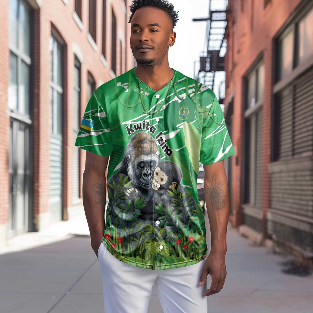 Personalized Rwanda Kwita Izina 2025 Baseball Jersey Gorilla Naming Day - African Pride