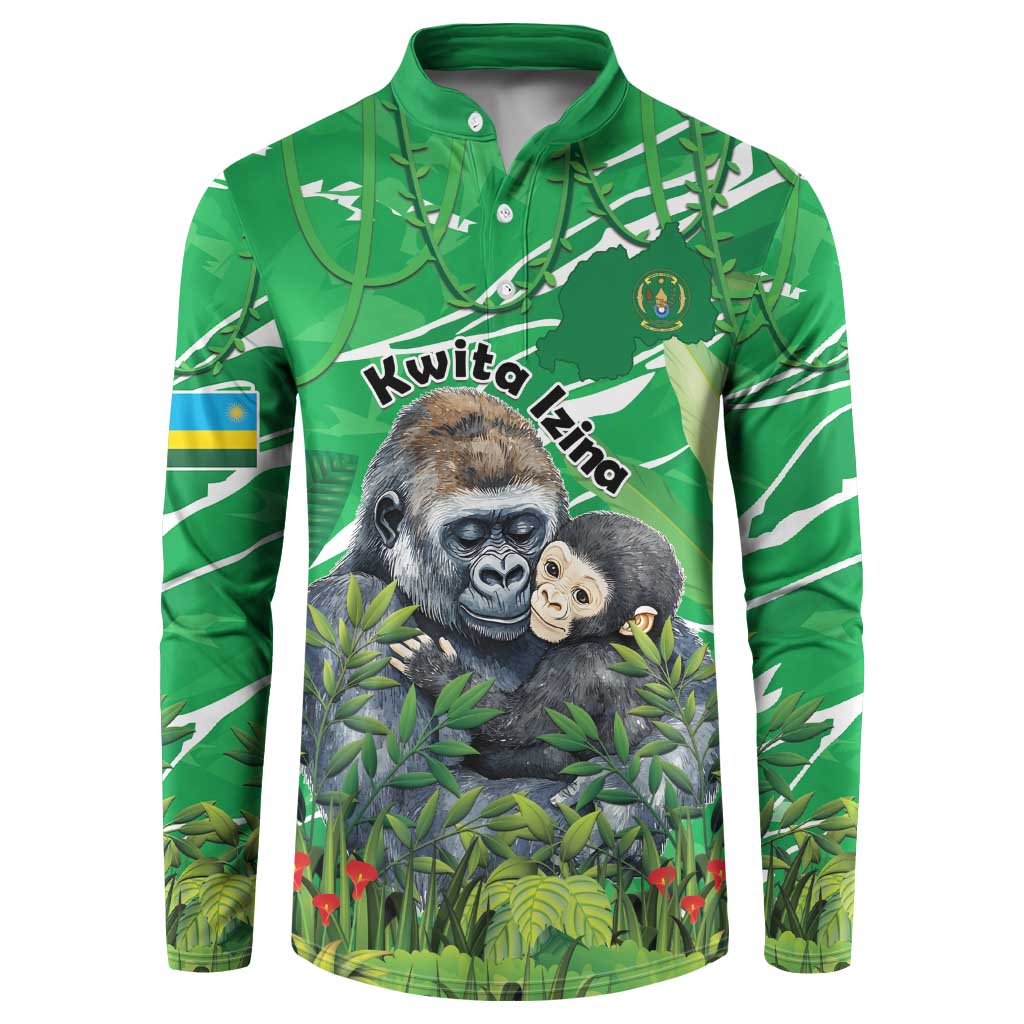 Personalized Rwanda Kwita Izina Button Sweatshirt Name a Gorilla - Save a Species