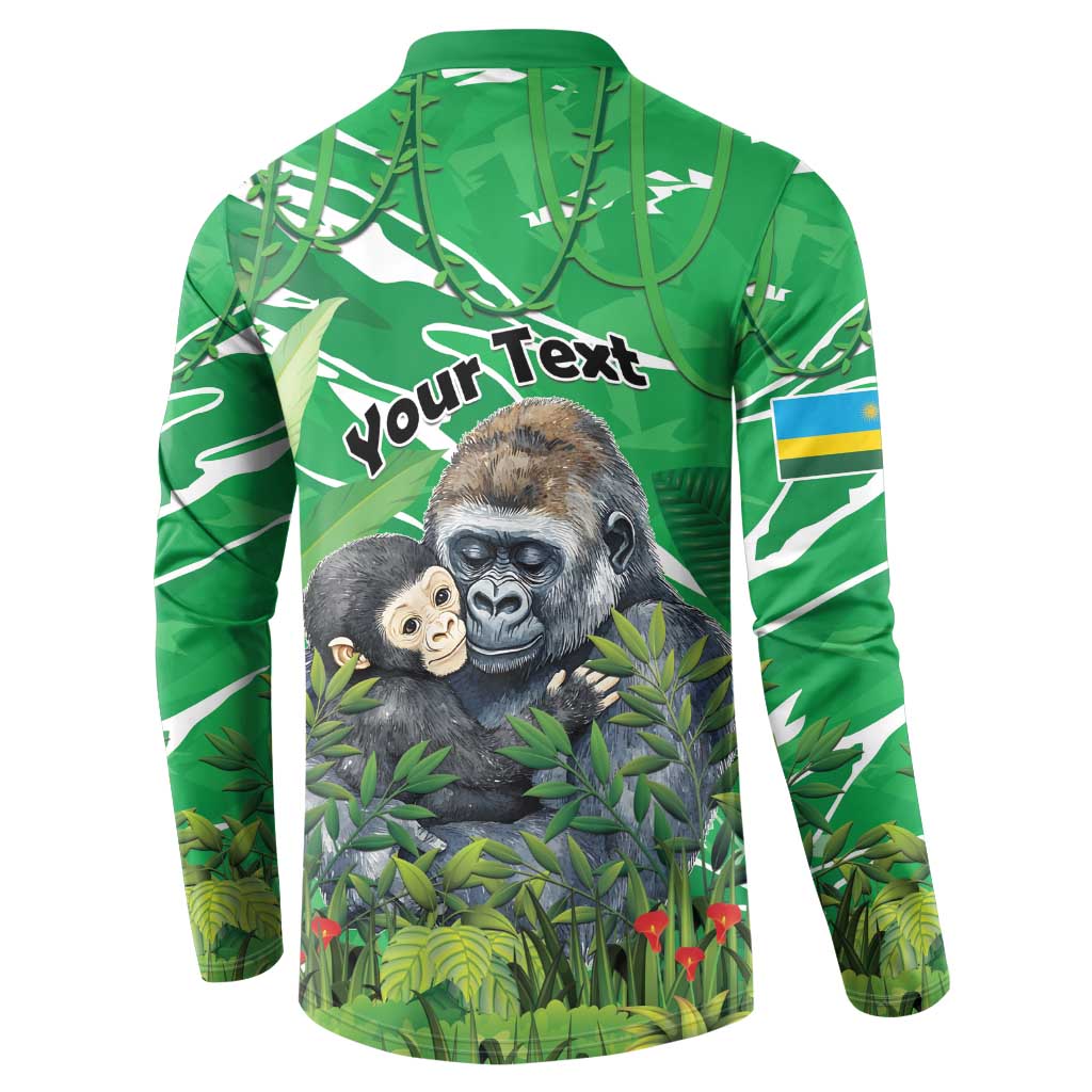 Personalized Rwanda Kwita Izina Button Sweatshirt Name a Gorilla - Save a Species