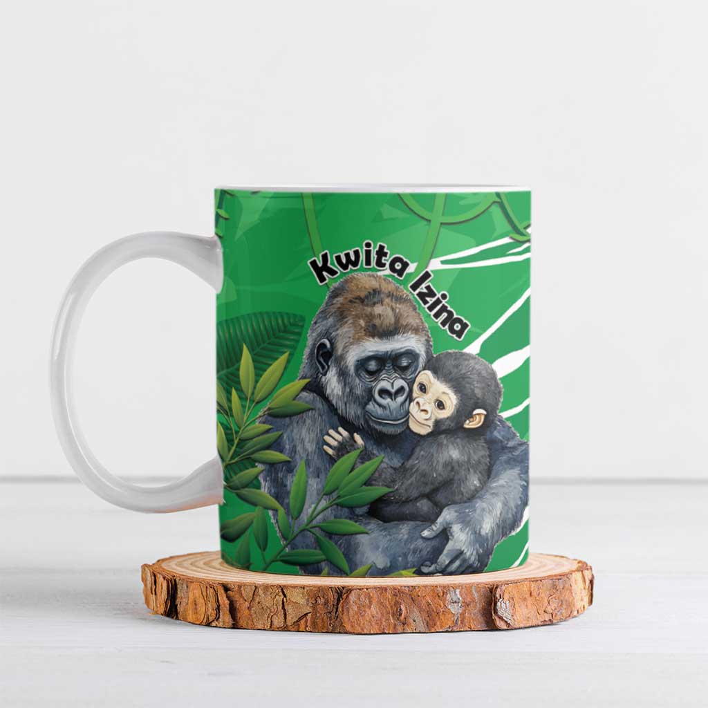 Personalized Rwanda Kwita Izina Ceramic Mug Name a Gorilla - Save a Species