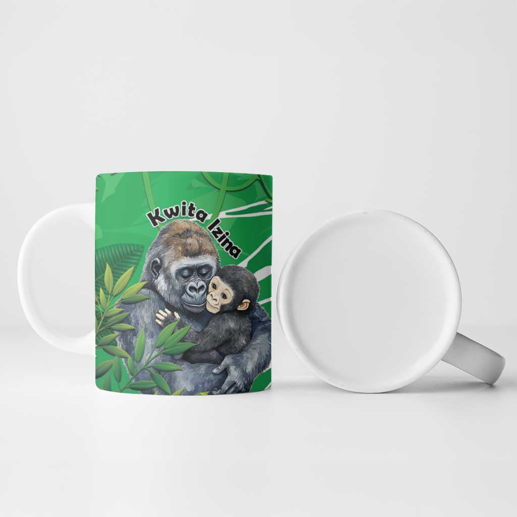 Personalized Rwanda Kwita Izina Ceramic Mug Name a Gorilla - Save a Species