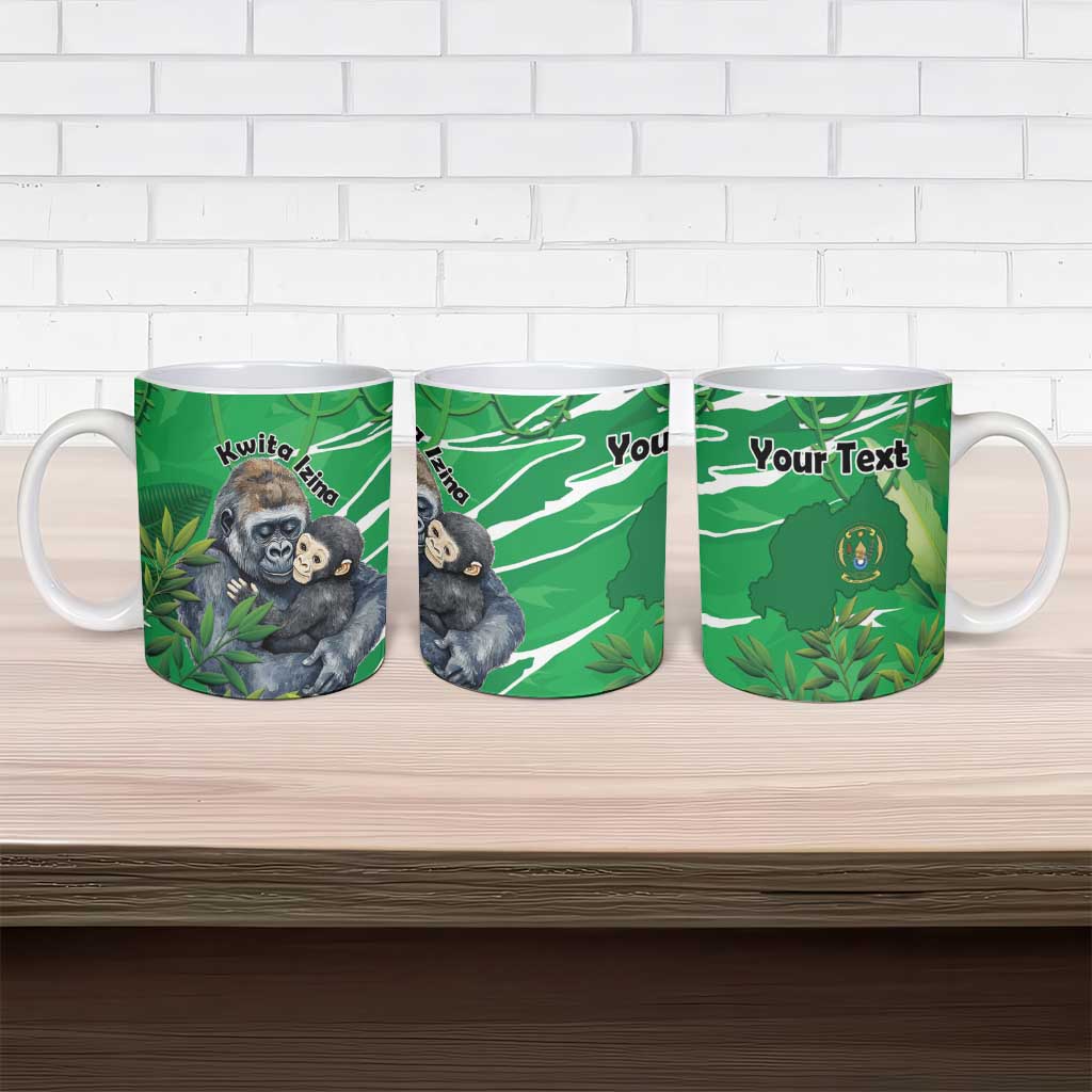 Personalized Rwanda Kwita Izina Ceramic Mug Name a Gorilla - Save a Species