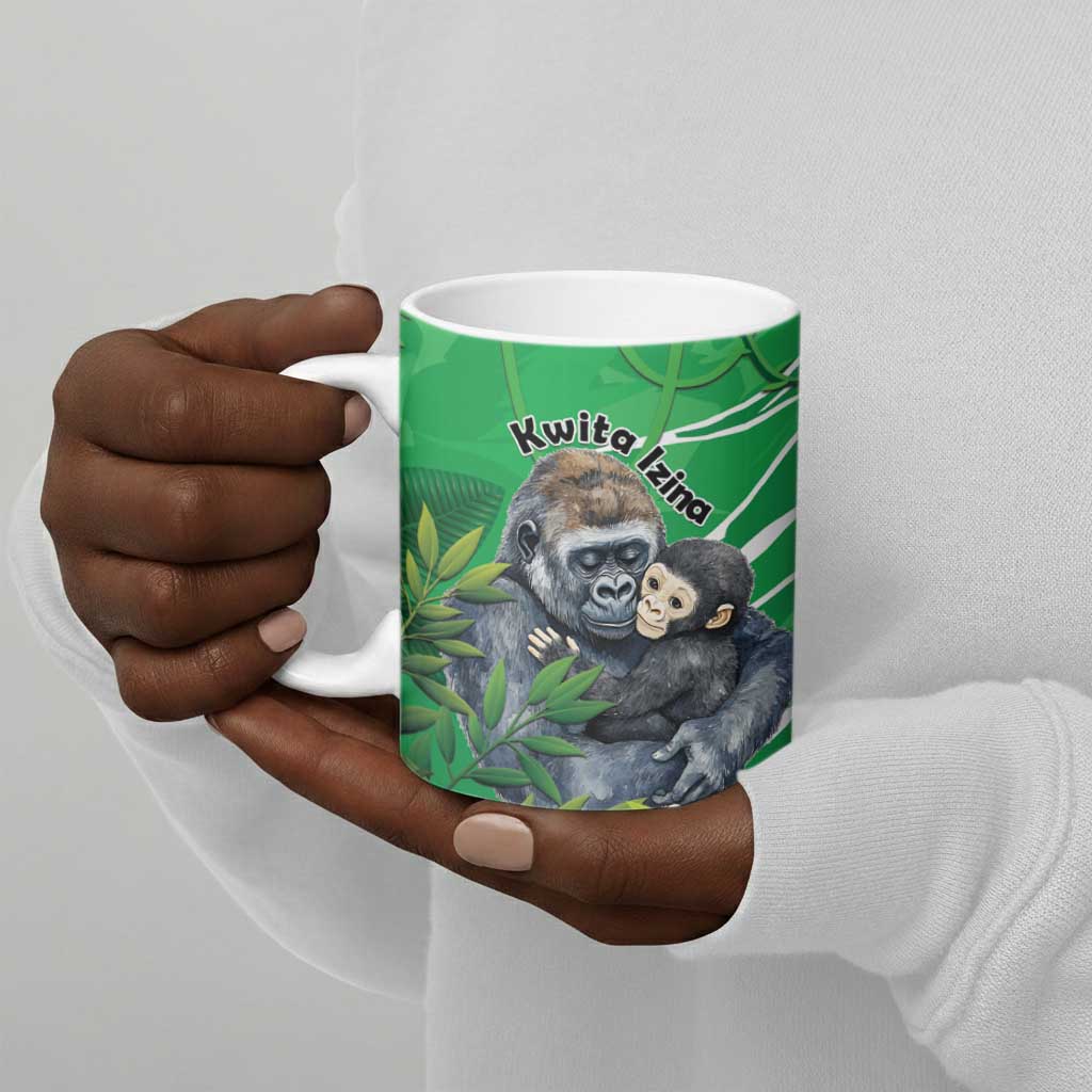Personalized Rwanda Kwita Izina Ceramic Mug Name a Gorilla - Save a Species