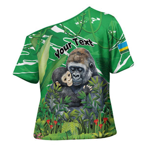 Personalized Rwanda Kwita Izina Cross Shoulder Shirt Name a Gorilla - Save a Species