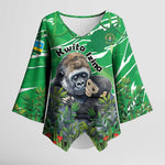 Personalized Rwanda Kwita Izina Kimono Sleeve Blouse Name a Gorilla - Save a Species