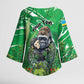 Personalized Rwanda Kwita Izina Kimono Sleeve Blouse Name a Gorilla - Save a Species