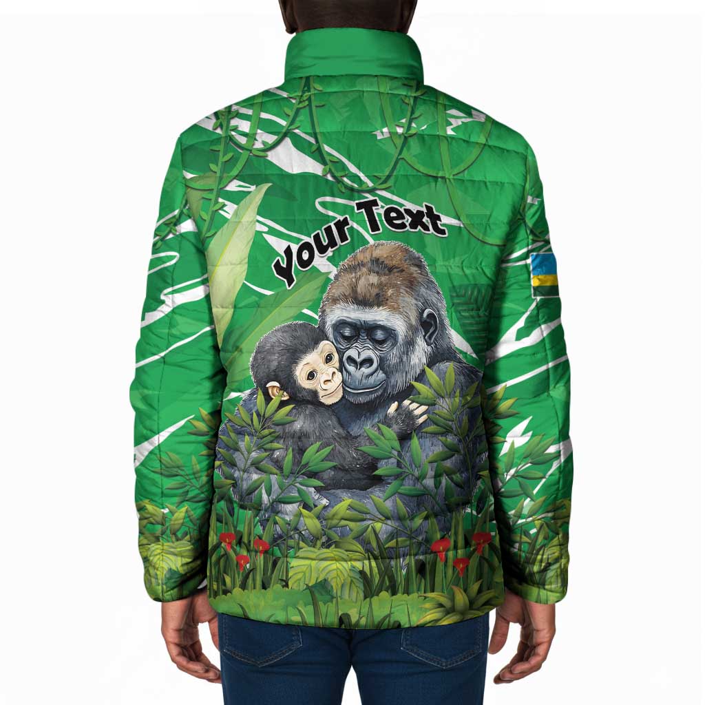 Personalized Rwanda Kwita Izina Padded Jacket Name a Gorilla - Save a Species