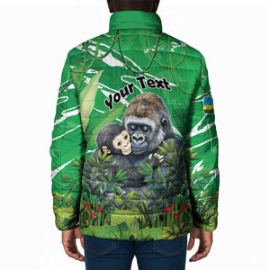 Personalized Rwanda Kwita Izina Padded Jacket Name a Gorilla - Save a Species