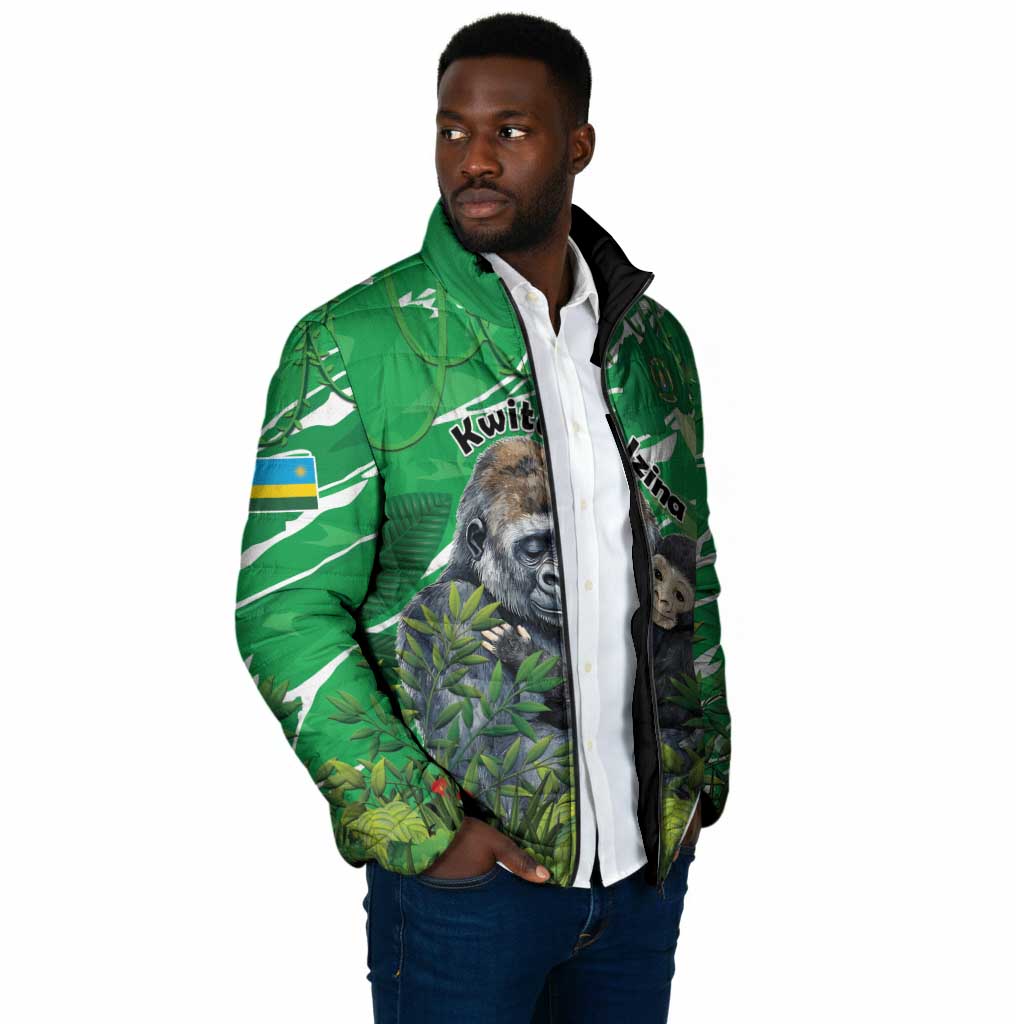Personalized Rwanda Kwita Izina Padded Jacket Name a Gorilla - Save a Species