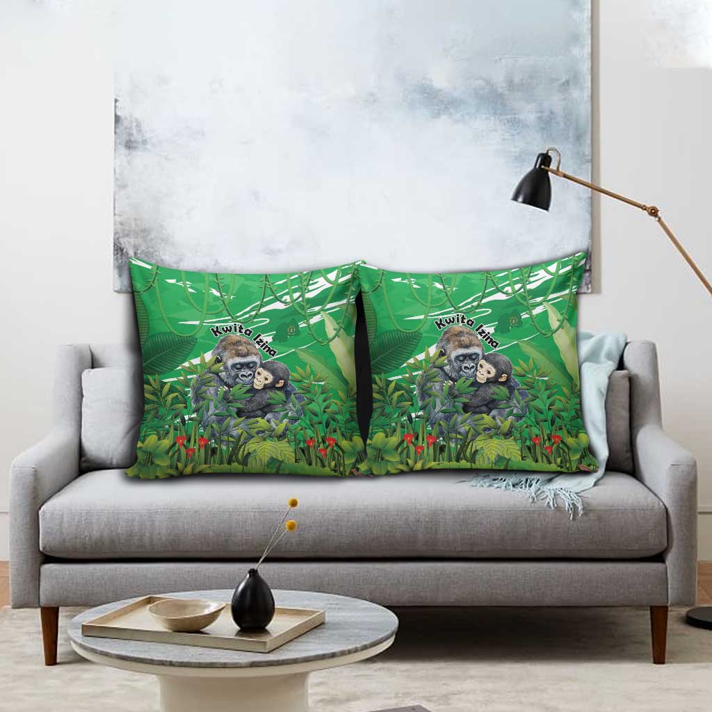Rwanda Kwita Izina Pillow Cover Name a Gorilla - Save a Species